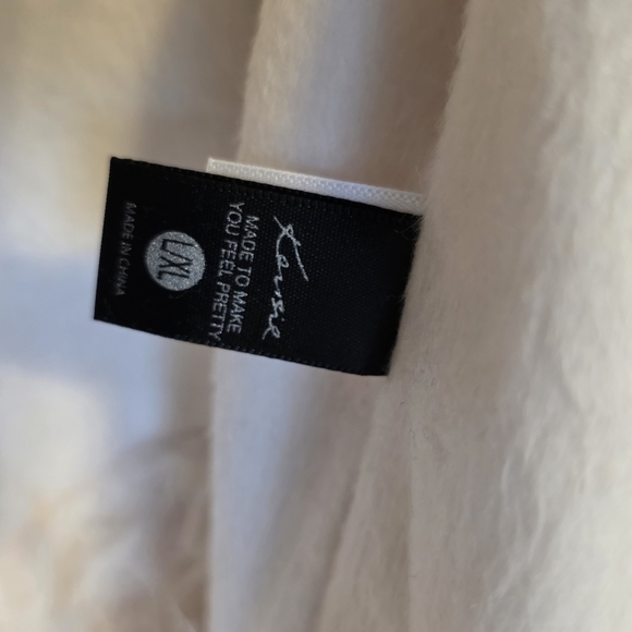 Kensie Cream Teddy Jacket L/XL - Picture 5 of 6